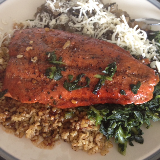 Balsamic Glazed Salmon with Freekeh | Healthy, Fit & Barefoot!