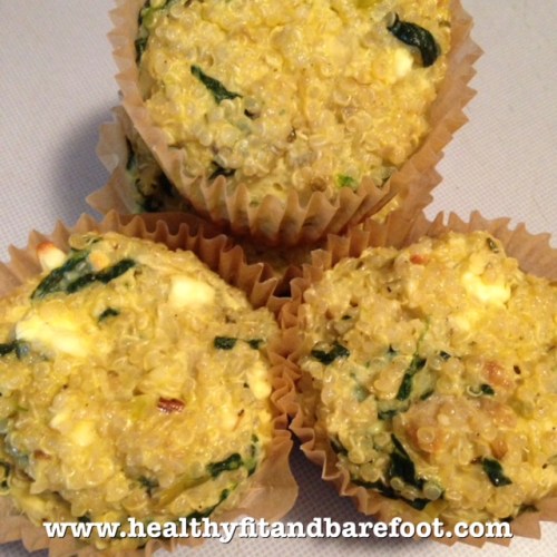 Spinach Feta Quinoa Egg Muffins | Healthy, Fit & Barefoot!