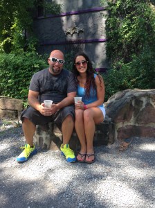 My husband and myself enjoying a day at the PA Ren Faire (enjoying a beer)
